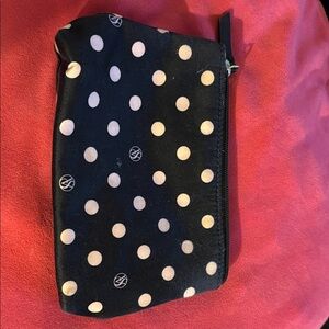 Victoria's Secret Black and White Polka Dot Cosmetic Bag